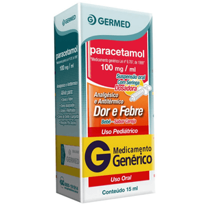 Paracetamol 100mg/mL Suspensão Oral (Gotas)   Frasco com 15mL