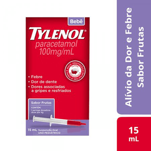 Tylenol 100mg/ml Sabor Frutas - Frasco com 15mL