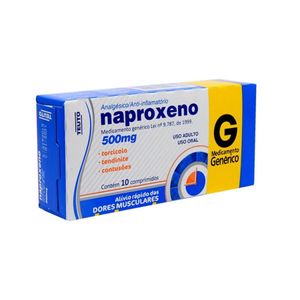 Naproxeno 500mg - Caixa com 10 Comprimidos