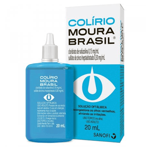 Colirio Moura Brasil 0.15mg/ml + 0.3mg/ml Solução Oftálmica - Frasco com 20mL