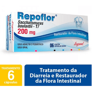 Repoflor 200mg - 6 Cápsulas Duras