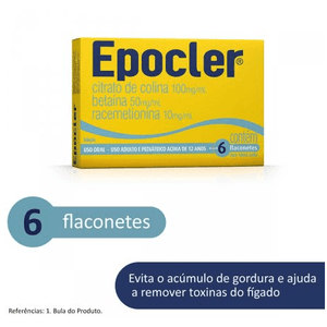 Epocler 50mg/mL + 10mg/mL + 100mg/mL Solução Oral - 6 Flaconetes com 10 mL