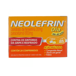 Neolefrin Dia 800 + 20mg - 20 Comprimidos