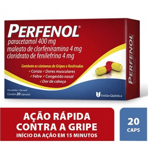 Perfenol 4 + 4 + 400mg - 20 Cápsulas Gelatinosas Duras