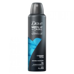 Desodorante Dove Men + Care Clean Clinical cuidado total, aerosol, 1 unidade com 150mL