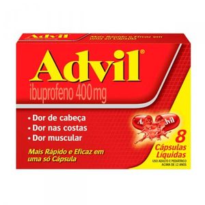 Advil 400MG Cápsula mole   Caixa com 8 Cápsulas