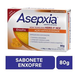 Asepxia Enxofre Sabonete Em Barra 80g