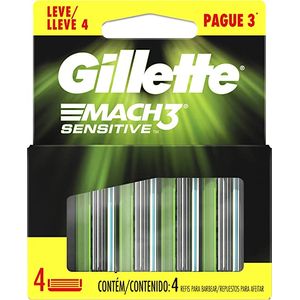 Carga Gillette Mach3 Sensitive 4 Unidades, Leve 4 Pague 3