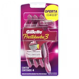 Aparelho De Depilacao Gillette Prestobarba 3 Feminino Com 4 Unidades