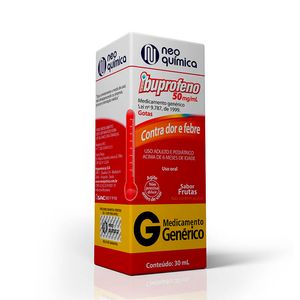 Ibuprofeno 50mg/mL Suspensão Oral (Gotas) - Frasco com 30mL