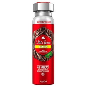 Desodorante Antitranspirante Masculino Old Spice lenha, aerosol, 1 unidade com 150mL