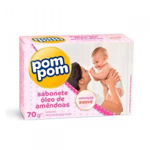 Sabonete Infantil Pom Pom Oleo de Amendoas Barra, 80g