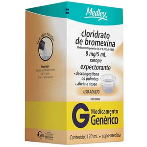 Cloridrato de Bromexina (4mg/5mL) 0.8mg/mL Xarope - Frasco com 120 mL