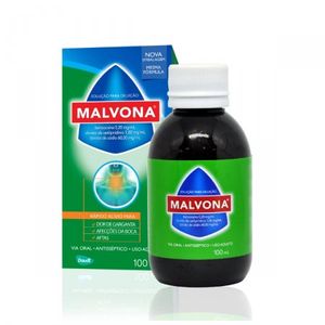 Malvona 1mg/mL + 0.2mg/mL + 60mg/mL Solução Tópica Oral - Frasco com 100 mL