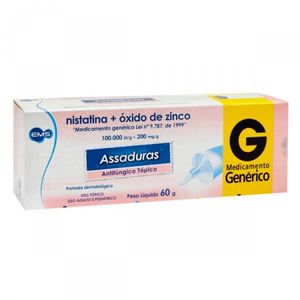 Nistatina + Oxido de Zinco 100000 + 200ui/g + Mg/g - 1 Pomada Dermatológica