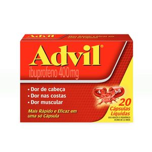 Advil 400mg Cápsula Mole - Caixa com 20 Cápsulas