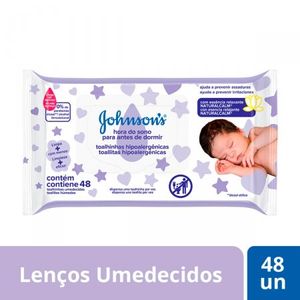 Lenco Umedecido Johnson'S Baby Hora do Sono 48 unidades