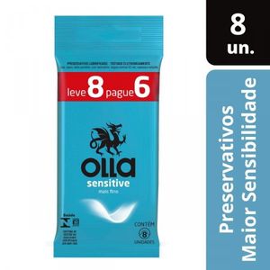 Preservativo Olla Sensitive Sensitive, Leve 8 e Pague 6