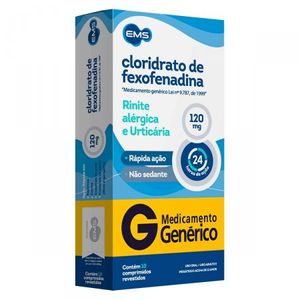 Cloridrato de Fexofenadina 120MG Comprimido revestido - Caixa com 10 Comprimidos