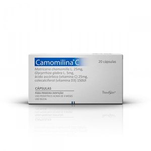 Camomilina C 25MG + 5MG + 25MG + 150UI Cápsula dura - Envelope com 20 Cápsulas