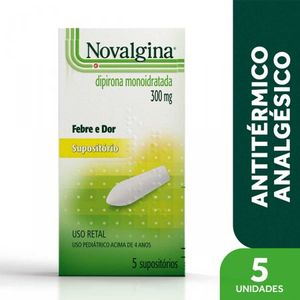 Novalgina 300MG Supósitorio - Caixa com 5 Supositórios