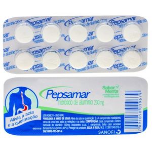 Pepsamar 230mg Comprimido Mastigável - Caixa com 10 Comprimidos