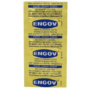 Engov 150MG + 50MG + 150MG + 15MG Comprimido - Envelope com 6 Comprimidos