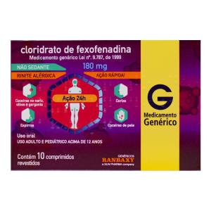 Cloridrato de Fexofenadina 180MG Comprimido revestido - Caixa com 10 Comprimidos