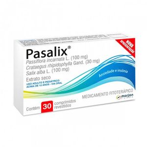 Pasalix 100mg + 30mg + 100mg - Caixa com 30 Comprimidos Revestidos