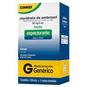 Cloridrato de Ambroxol 30MG/5ML Xarope   Frasco com 120 mL