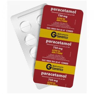 Paracetamol 750MG Comprimido - Caixa com 10 Comprimidos