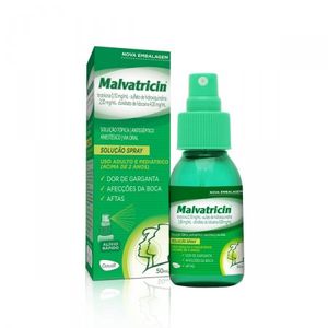 Malvatricin 1MG/ML + 2MG/ML + 4MG/ML Solução tópica oral - Frasco com 50 mL