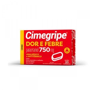 Cimegripe Dor e Febre 750mg - Caixa com 20 Comprimidos