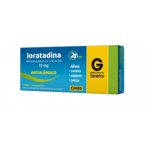 Loratadina 10MG Comprimido - Caixa com 12 Comprimidos