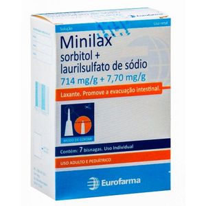 Minilax 7.7mg/g + 714mg/g Solução Retal - 7 Bisnagas com 6.5 g