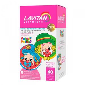 Lavitan Kids 60 Comprimidos Mastigáveis, Tutti Frutti