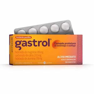 Gastrol 231.5MG + 178MG + 185MG Pastilha - Caixa com 20 Pastilhas