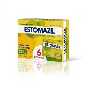 Estomazil 462mg/g + 90mg/g + 438mg/g Pó Efervescente Sabor Abacaxi - 6 Envelopes com 5 g