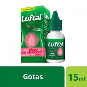 Luftal Gotas 75mg/mL Emulsão Oral Sabor Cereja - Frasco com 15 mL