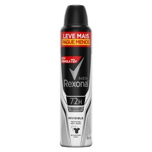 Antitranspirante Aerossol Invisible Rexona Men 250Ml Leve Mais Pague Menos