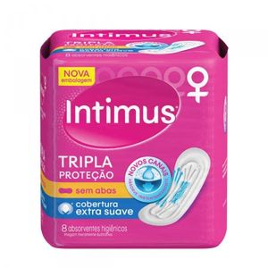 Absorvente Sem Abas Extra Suave Intimus Tripla Proteção Pacote 8 Unidades