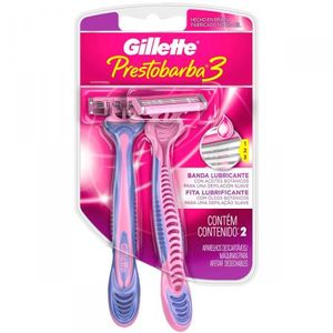 Aparelho de Depilacao Gillette Prestobarba 3 Feminino com 2 unidades