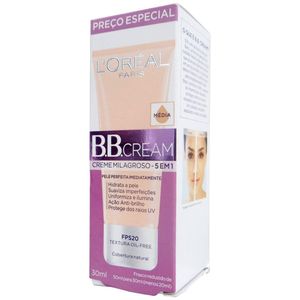 Bb Cream 5 em 1 L Oréal Creme Média FPS20 30mL