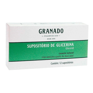 Supositório de Glicerina 2,68g Supósitorio Infantil - Caixa com 12 Supositórios