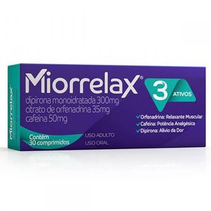 Miorrelax 300MG + 50MG + 35MG Comprimido - Caixa com 30 Comprimidos