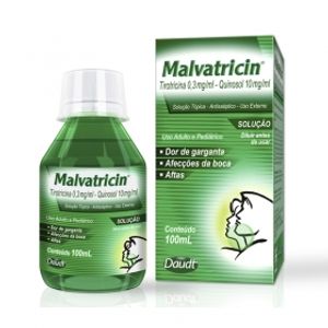 Malvatricin 10MG/ML + 0.3MG/ML Solução tópica oral - Frasco com 100 mL