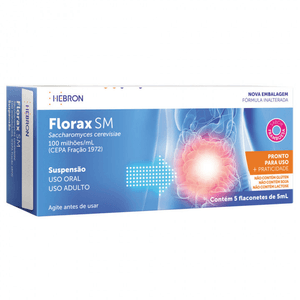 Florax 100 milhões/mL Suspensão oral - 10 Flaconetes com 5 mL