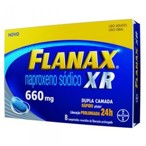 Flanax XR 660mg Comprimido revestido de liberação prolongada - Caixa com 8 Comprimidos