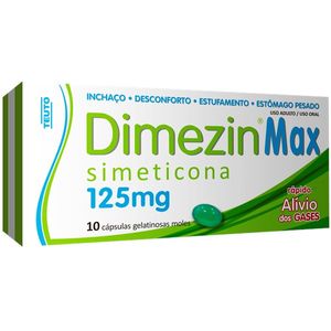 Dimezin Max 125mg Cápsula Mole - Caixa com 10 Cápsulas