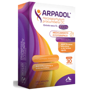 Arpadol 400MG Comprimido revestido - Caixa com 30 Comprimidos